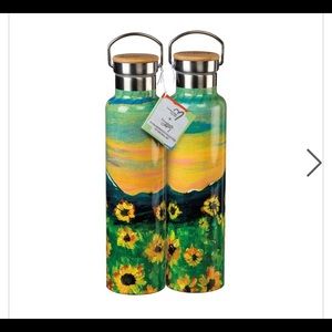 Cute Stainless Steel/Bamboo Water Bottle 🌻